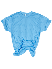 ILTEX Apparel Adult Clothing Light Blue / Y-Small 100% Polyester Cotton Feel Tees (Colors) - Youth