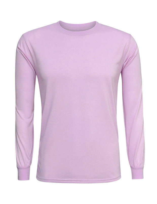 ILTEX Apparel Adult Clothing Polyester Lavender Cotton-Feel Long Sleeve Tee