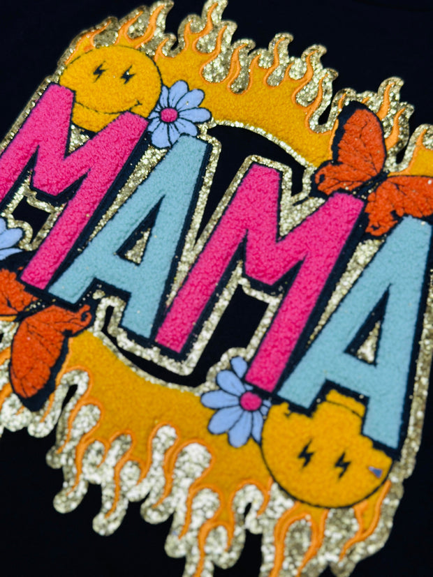 ILTEX Apparel Chenille Patches CP1048 - Burning MAMA Chenille Patch