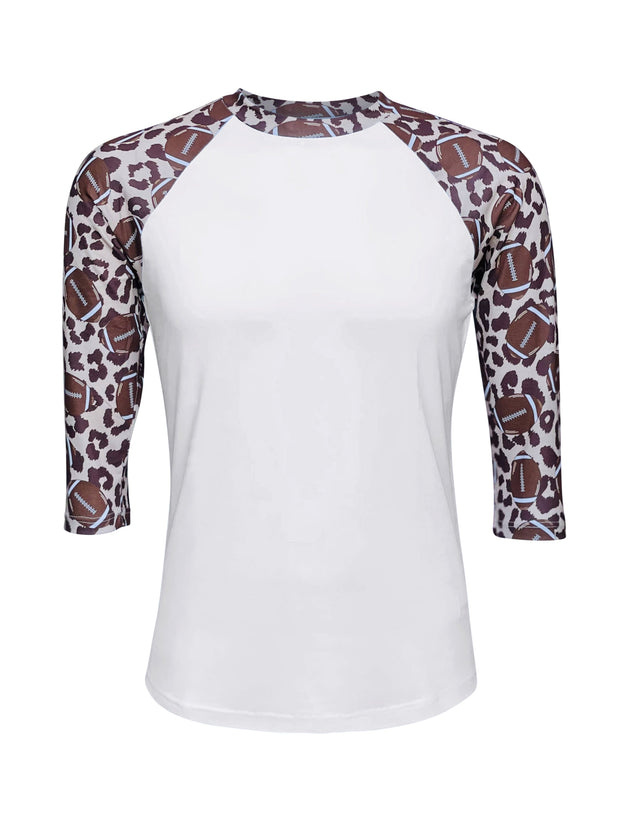 ILTEX Apparel Adult Clothing Football Cheetah White Polyester Top