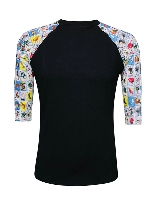 ILTEX Apparel Adult Clothing Loteria Mexican Black Polyester Top
