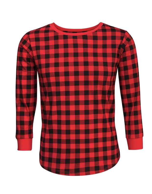ILTEX Apparel Adult Clothing Plaid Red Sweatshirt