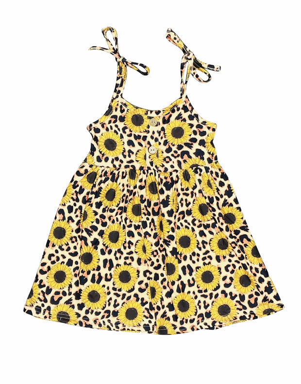 ILTEX Apparel Kids Clothing Cheetah Sunflower Dress Kids
