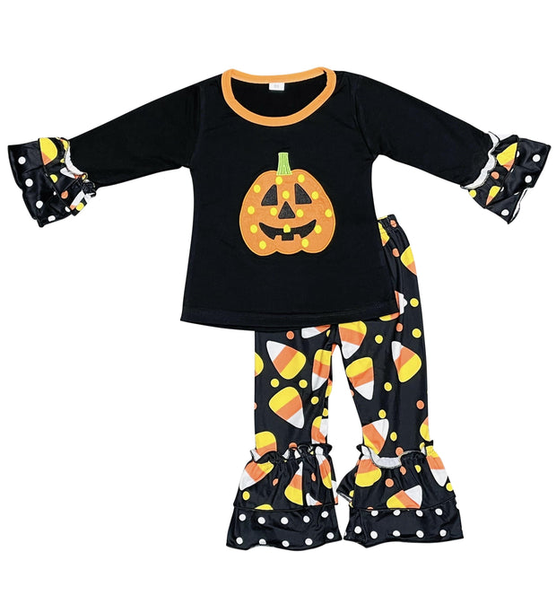 ILTEX Apparel Kids Clothing Halloween Black Pumpkin Outfit