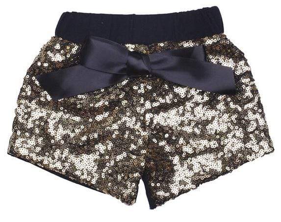 Sequin Shorts Kids - Black/Gold