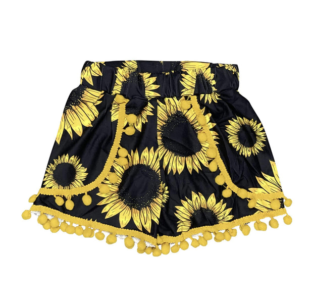 ILTEX Apparel Kids Clothing Sunflower Pom Pom Shorts Kids