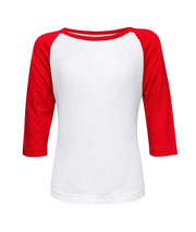 ILTEX Apparel White/Red / 2T Kids Baseball Polyester Raglan Tee - White Body
