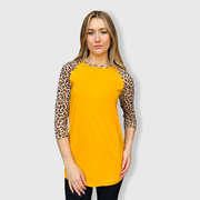 Cheetah Animal Print Gold Top