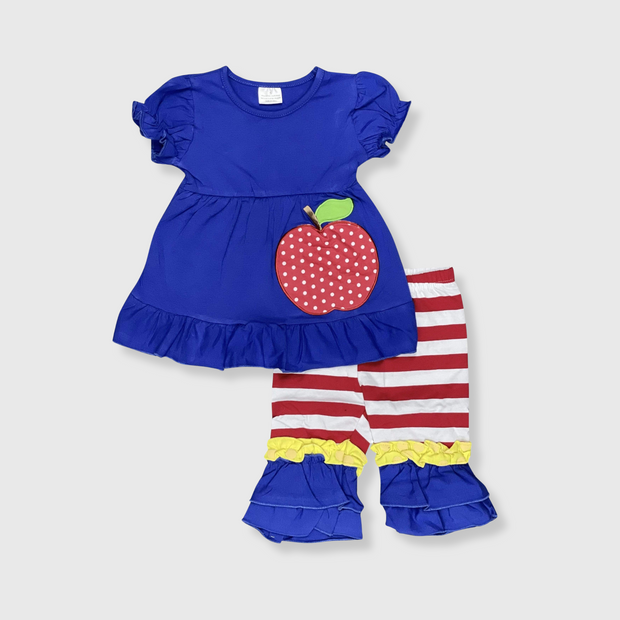 Apple Blue Ruffle Outfit Kids