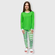 Christmas Green White Family Pajama Set (Kids & Adult)