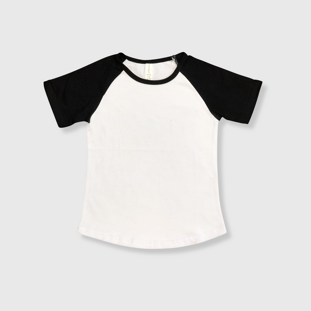 Short Sleeve Blank Raglan Kids