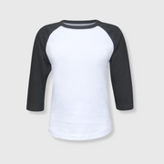 Kids Plain Raglan 3/4 T-Shirt - White Body