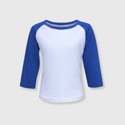 Kids Plain Raglan 3/4 T-Shirt - White Body