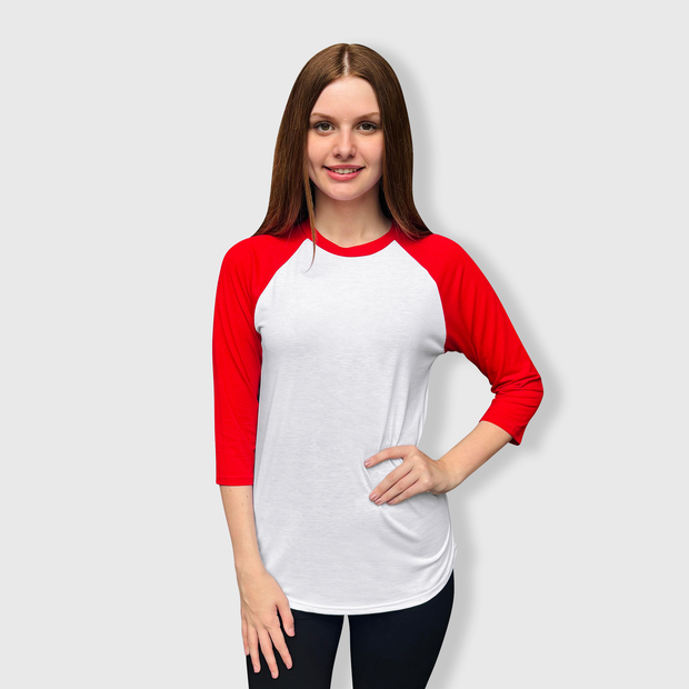 Baseball Polyester Raglan Tee - White Body