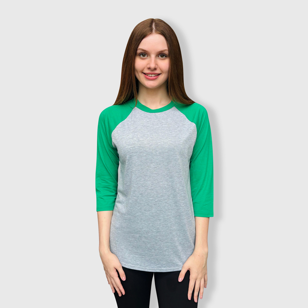 Baseball Polyester Raglan Tee - Gray Body