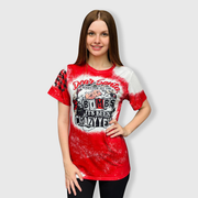 Dear Santa Red Plaid Short Sleeve Top