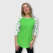 St. Patricks Green Shamrock Top