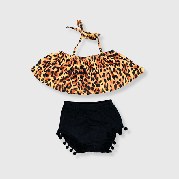 Cheetah Two-Piece Summer Outfit Kids