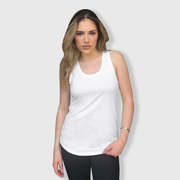 Sublimation Racerback White Polyester Tank Top - Adult & Kids