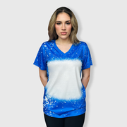 V-Neck FAUX Bleached Tees