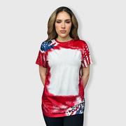 4th of July Stars & Stripes Faux Bleached Top