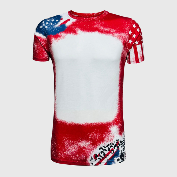 4th of July Stars & Stripes Faux Bleached Top