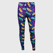 Mardi Gras Mask Purple Leggings