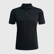 Polo Shirt Black Polyester