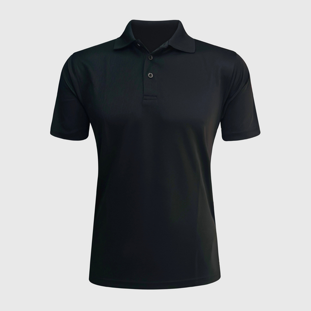 Polo Shirt Black Polyester