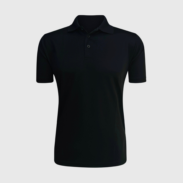 Polo Shirt Black Polyester