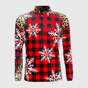 Cheetah Buffalo Plaid Snowflakes Quarter Zip Top