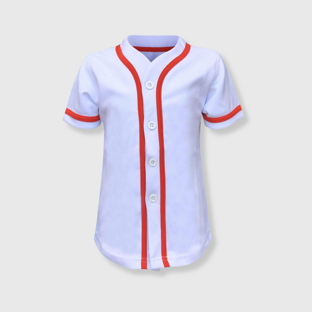 Baseball Button Down Jersey Kids