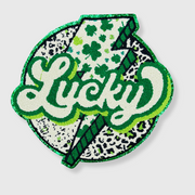 CP1081 - St. Patrick Lightning Lucky Chenille Patch