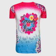 Colorful Cheetah 'Groovy Mama' Bleached Top