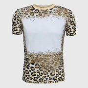 Cheetah Tan Blank Faux Bleached Top