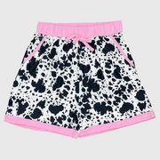 Cow Black Pink Women's Shorts