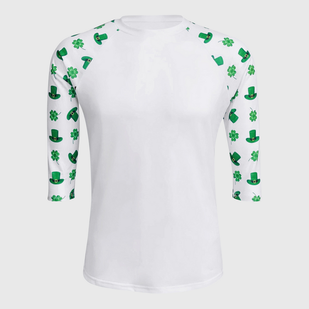 St. Patrick's Clover Hat White Polyester Top