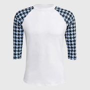 Houndstooth White Polyester Top