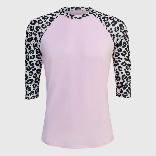 Cheetah Light Pink Polyester Top