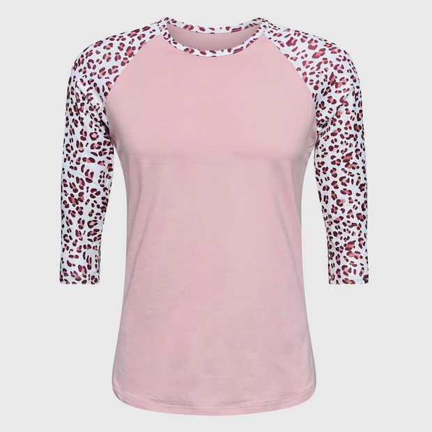 Dusty Pink White Cheetah Top