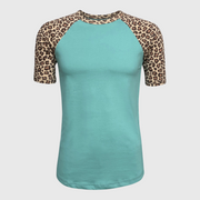 Cheetah Animal Print Short Sleeve Tiffany Top