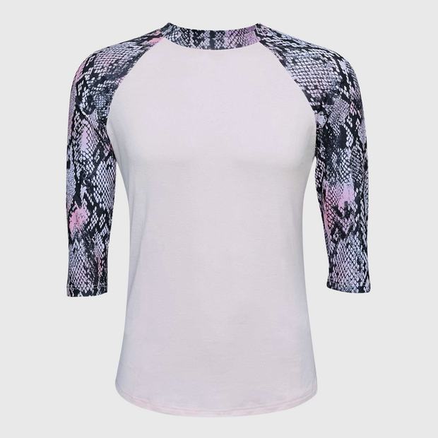 Snake Print Pink Polyester Top