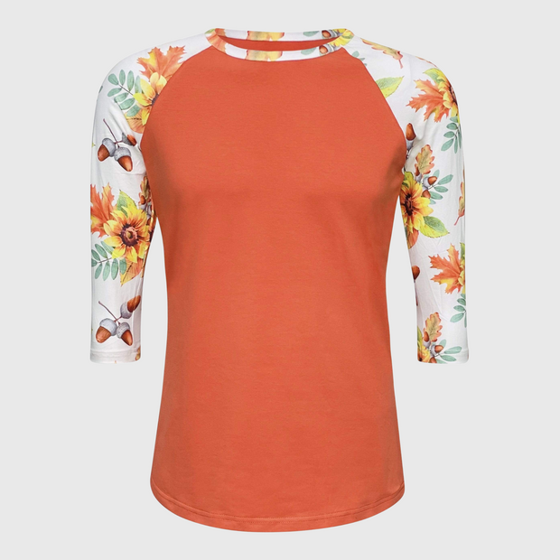 Floral Autumn Orange Top