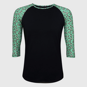 Cheetah Black Green Top