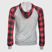 Buffalo Plaid 'Merry Christmas' Raglan Hoodie