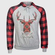 Buffalo Plaid 'Merry Christmas' Raglan Hoodie