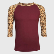 Cheetah Leopard Print Maroon Top