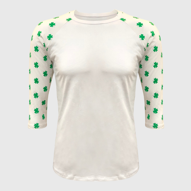 St. Patricks White Shamrock Top