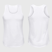 Sublimation Racerback White Polyester Tank Top - Adult & Kids