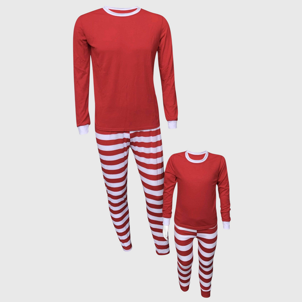 Christmas Red White Family Pajama Set (Kids & Adult)